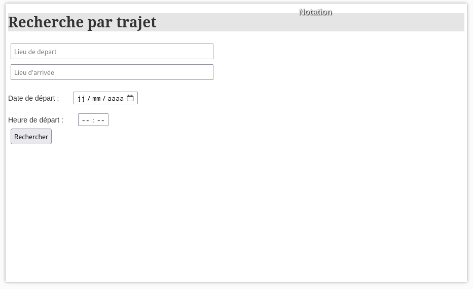 Recherche Trajet